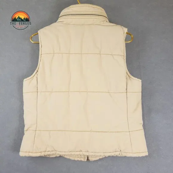 Ralph Lauren Polo White Puffer Vest Quilted Hideaway Hood Size M - Picture 2 of 11